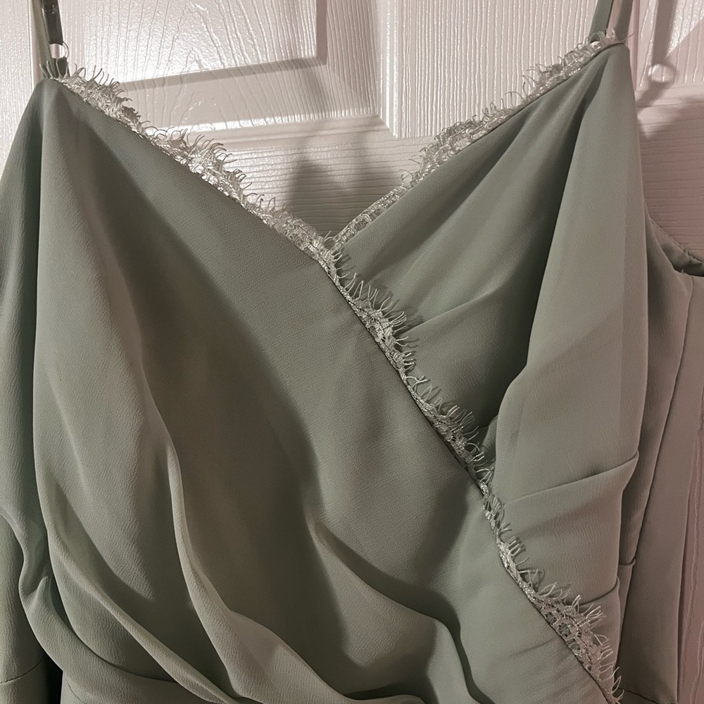 Azazie bridesmaid dress - sage green